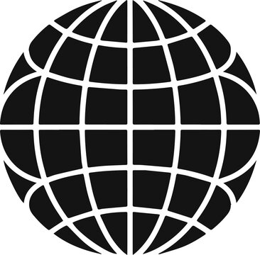 Planet earth geometric meridian coordinate illustration