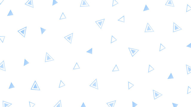Pattern wallpaper with scattered light blue triangles on white. 