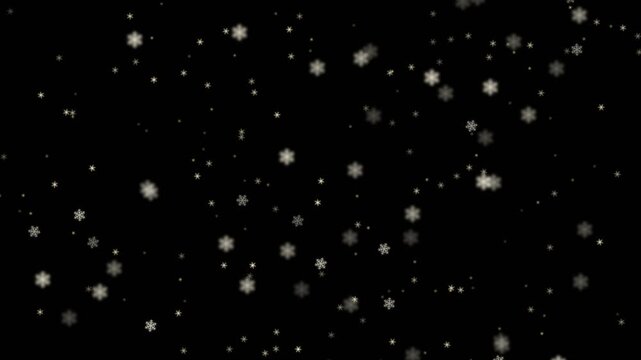 Falling snowflakes overlay for winter holiday motion design