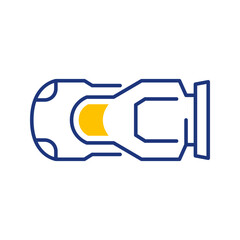 Obraz premium Race car icon. Transport and motorsport line symbol. Color.