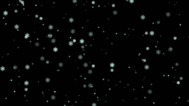 Falling snowflakes overlay for winter holiday video projects