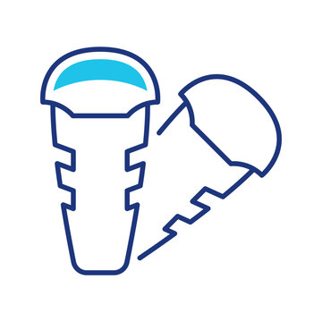 Shin guard icon. Sports and protective gear line symbol. Color.
