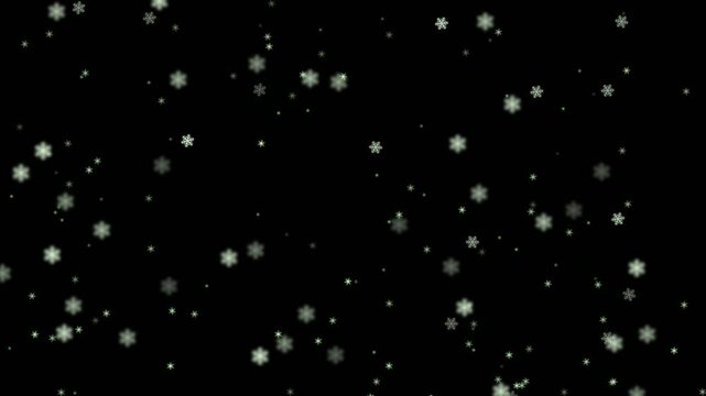 Falling snowflakes overlay for winter holiday video projects