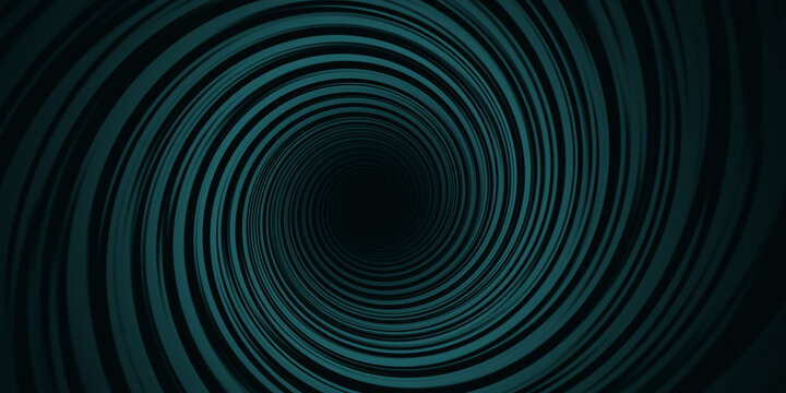 Dark teal blue swirling vortex tunnel background design for web projects