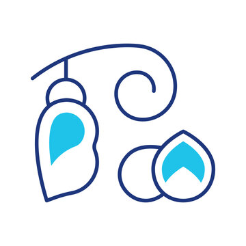 Chickpea food icon. Food and legumes line symbol. Color.