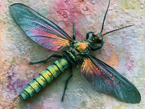 Colourful encaustic antlion