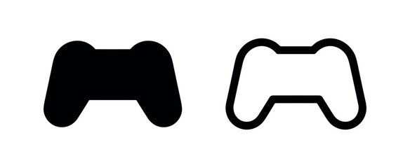 Game controller or gamepad gaming icon set in black and white © liubomir118809