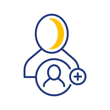 Hire candidate icon. Business and human resources line symbol. Color.