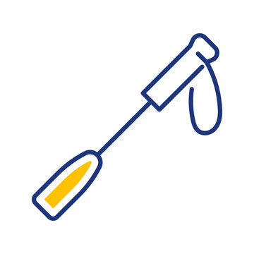 Horse whip icon. Sports and horse riding line symbol. Color.
