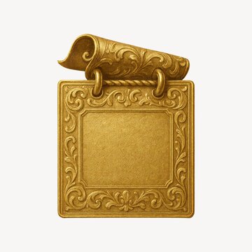 Elegant gold ornate frame design.