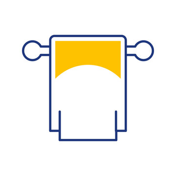 Bullfighting cape icon. Sports and bullfighting line symbol. Color.