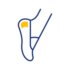 Pointe shoe icon. Sports and ballet line symbol. Color. © M.Style