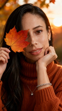 woman in autumn