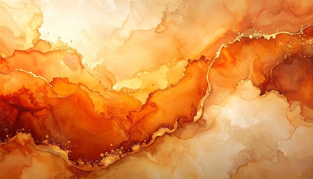サンド地にテラコッタインクとコッパー線が映える縦長素材。カフェ・秋ライフスタイル向け無地キャンバス