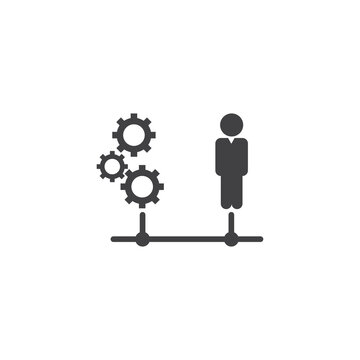 Business people, human resources, office management - icon. Simple vector illustration