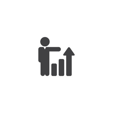 Business people, human resources, office management - icon. Simple vector illustration