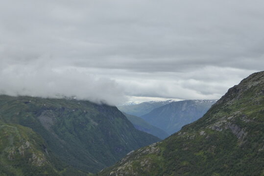 Gletscher an Norwegische Landschaftsroute Sognefjellet (FV 55)