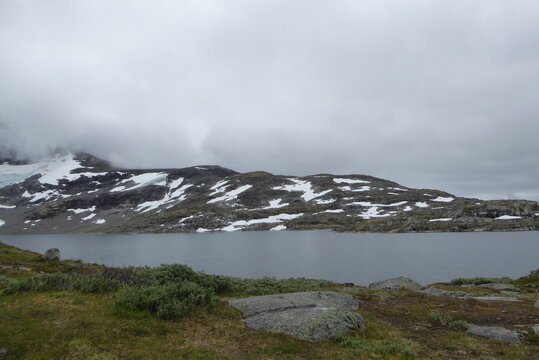 Gletscher an Norwegische Landschaftsroute Sognefjellet (FV 55)