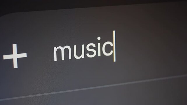Typing Music Into An Internet Search Bar