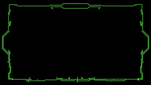 Hud Frame Digital Technology Sci-fi Frame Interface. HUD concept design of frame with brackets, equalizers, data, futuristic elements. overlay template futuristic cyber frame ant begruntle black