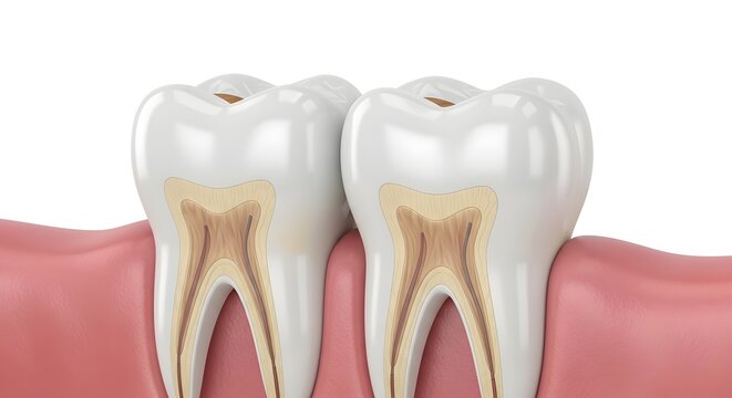 Tooth Enamel Decay and Plaque Buildup Progression Timeline Demonstrating Early to Advanced Dental Caries Stages