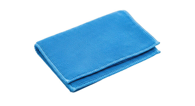Blue rectangular cleaning sponge isolated on transparent background