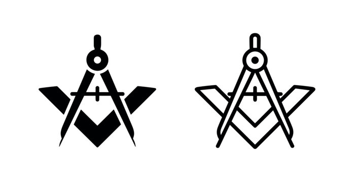 Masonic square and compass symbols
