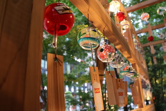 Wind chimes that bring a cool breeze to the Japanese summer