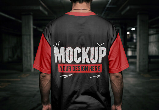Oversized Tshirt Back View Mockup