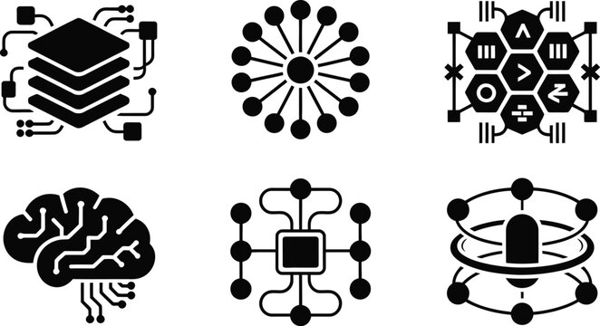 Abstract Technology, Data Network, and Cyber Processing Vector