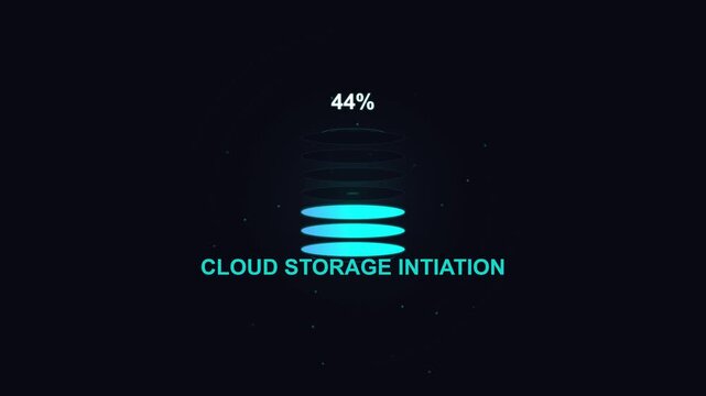 Animated of Abstract Digital Core Boot-Up