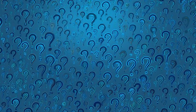 blue question mark random pattern background