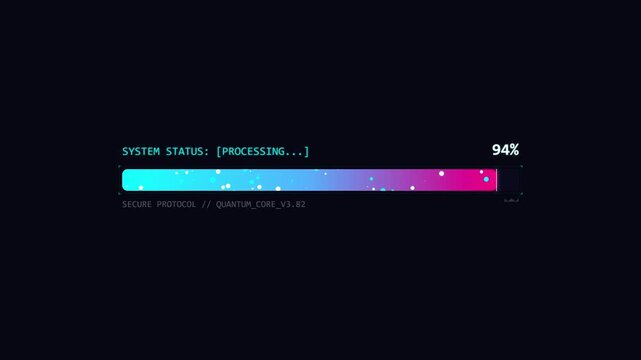 Animated of Cyberpunk Quantum Grid Loading