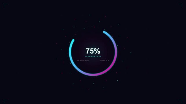 Animated of Cyberpunk Quantum Loading Grid