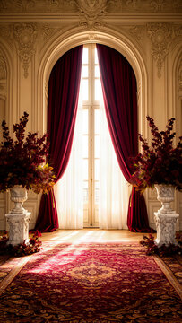 cortinas, rojo, fondo, fotografia, foto, fondo fotografico, interiors, habitaciones, casa, mobiliario, cristaleras, de lujo, arquitectura, designio, silla, modo de vivir, mesa, chimenea, clasicos, ant