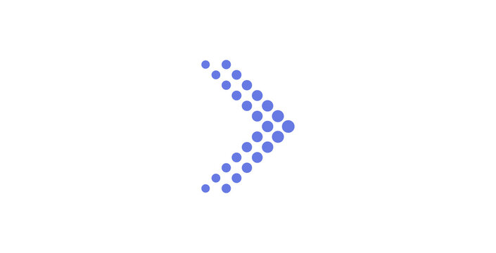 Purple Dotted Right Arrow Icon Isolated On Transparent Background