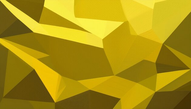abstract geometric yellow faceted surface for backgrounds and presentations