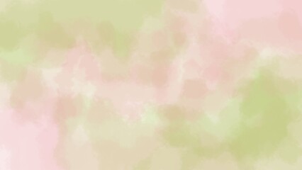 Fototapeta premium Abstract hand-painted watercolor background, soft pastel green and pink blend, minimalist aesthetic texture.