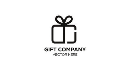 Minimalist gift box logo for delivery services. © Nemanca
