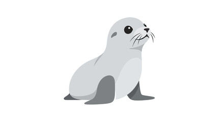 Minimalist seal pup illustration. © Nemanca