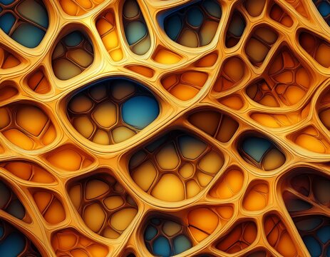 seamless abstract voronoi pattern tessellation background 3d mosaic