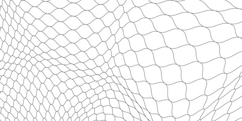 Football goal net, fishing net pattern or fishing net background, seamless vector texture. Grunge pattern © Musrifah