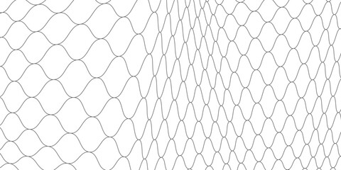 Football goal net, fishing net pattern or fishing net background, seamless vector texture. Grunge pattern © Musrifah
