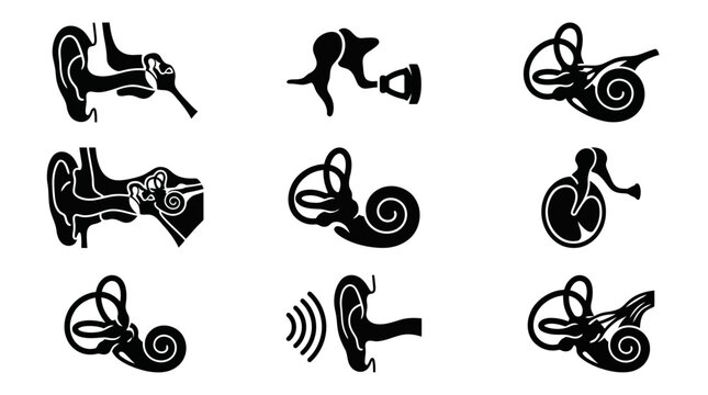 Black silhouettes of various bicycles.