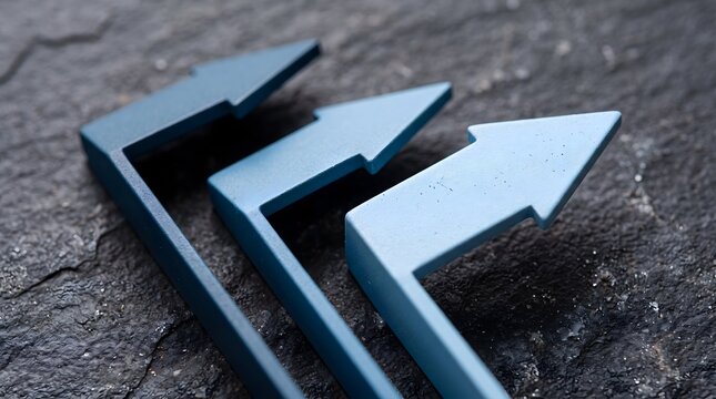 A close-up shot of a trident against a dark, textured background, with a blue metallic sheen on the trident's prongs