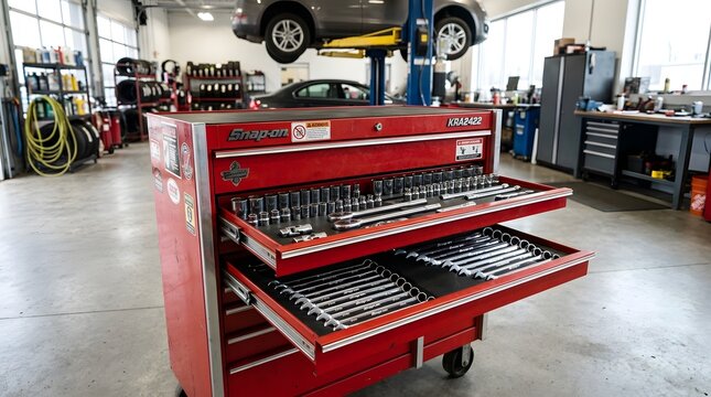 Professional Mechanical Tool Cabinet Setup Prepared for Labor Day Work Projects