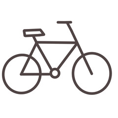 Fototapeta premium Hand drawn bicycle doodle line icon