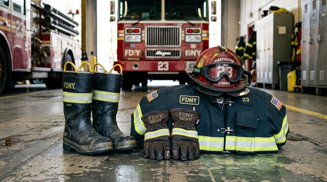 Firefighter Gear on Display for Labor Day Essential Safety and Protection
