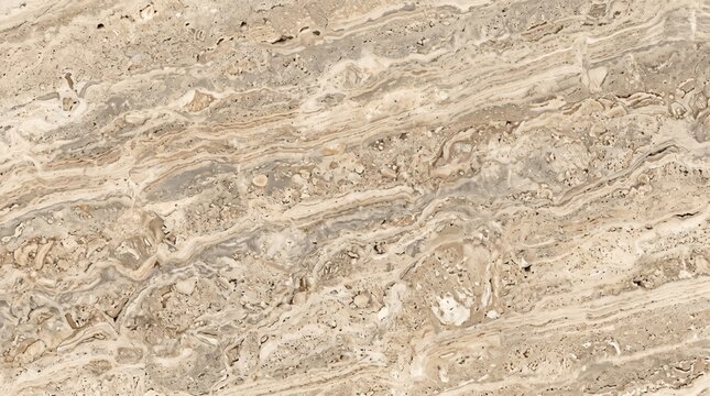 Beige travertine stone texture with layered patterns and natural veining full frame pattern earth toned mineral