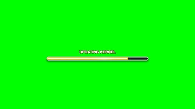 Updating kernel progress bar animation on green screen
